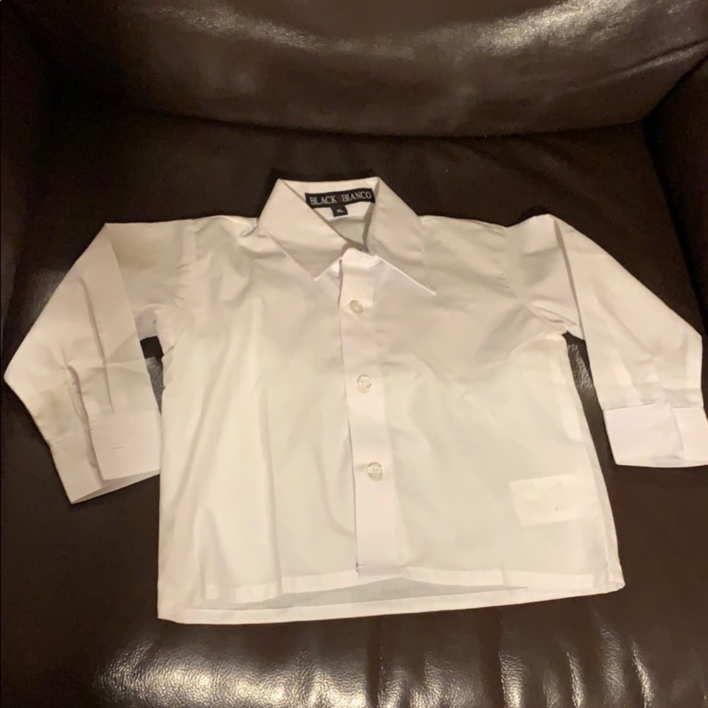 BLACK N BIANCO Toddler boy white suit shirt